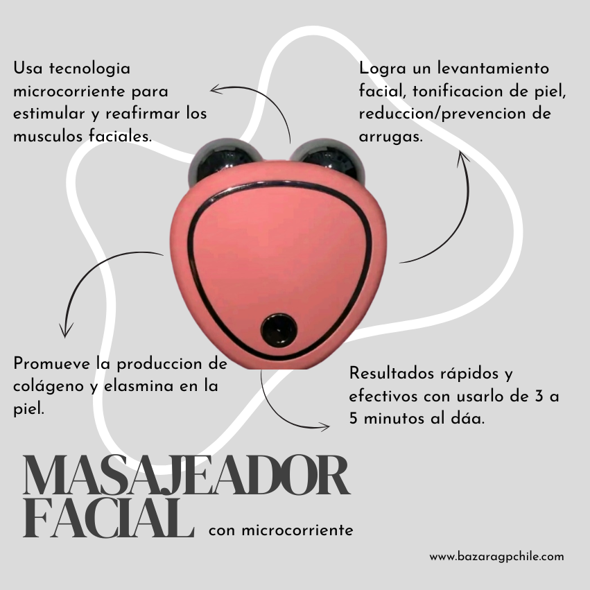 MASAJEADOR FACIAL CON MICROCORRIENTE
